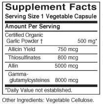Solgar Garlic Powder Ingredients Label